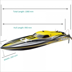 Alpha Super 1000 Brushless Power Deep Vee Speed Boat 8901Y