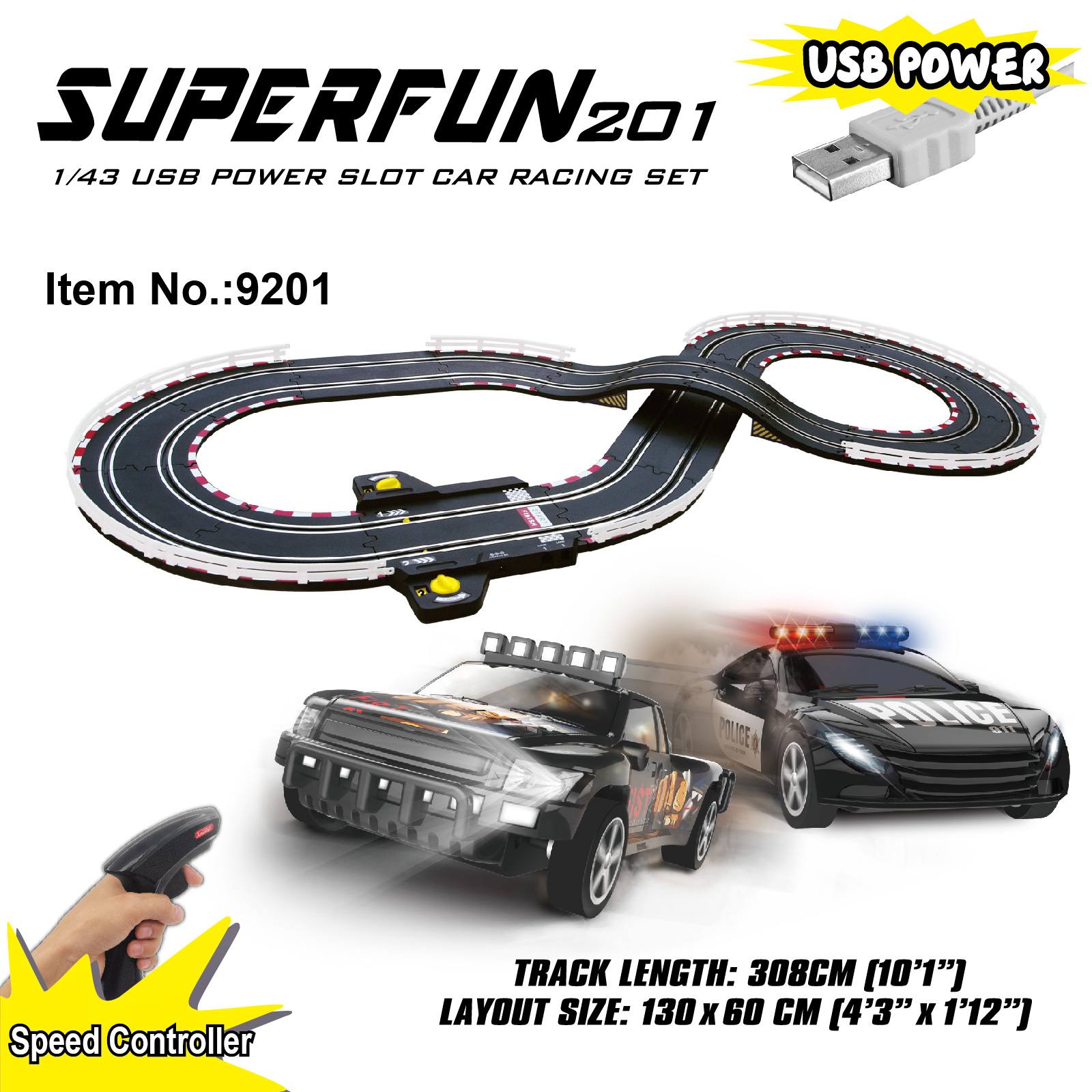 SuperFun 201 Slot Racing Set